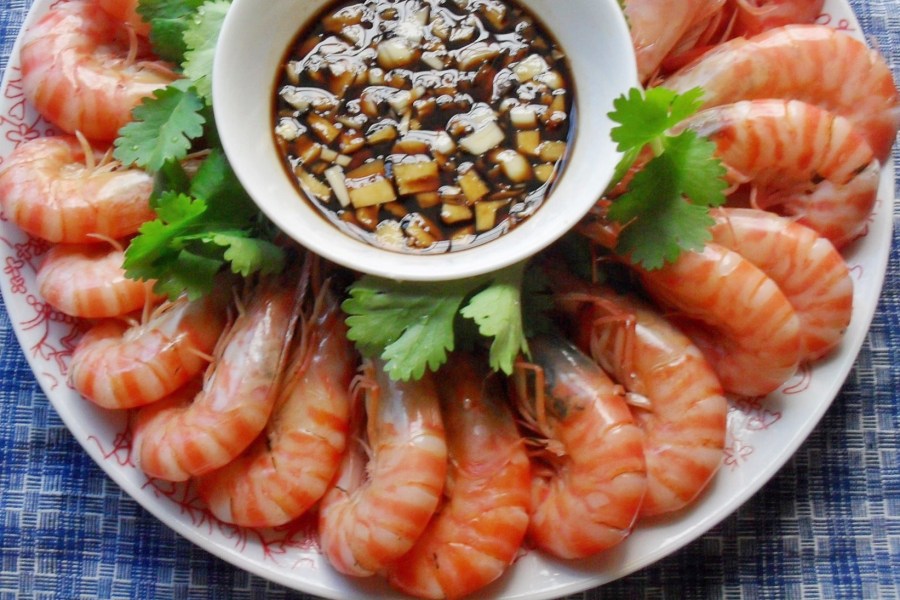 Boiled Shrimps Bai Zhuo Xia 白灼虾 cantonese food