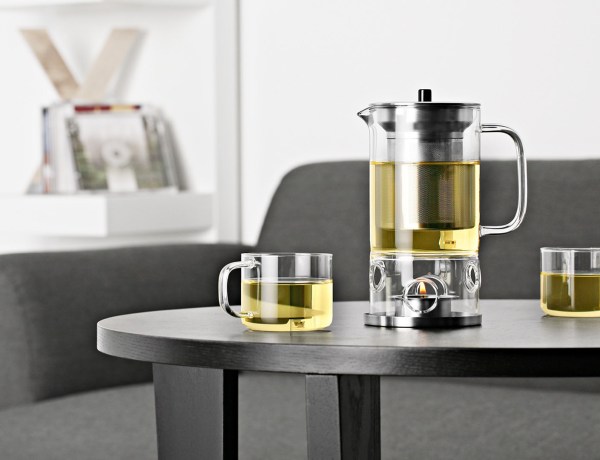 glass teapot infuser with warmer